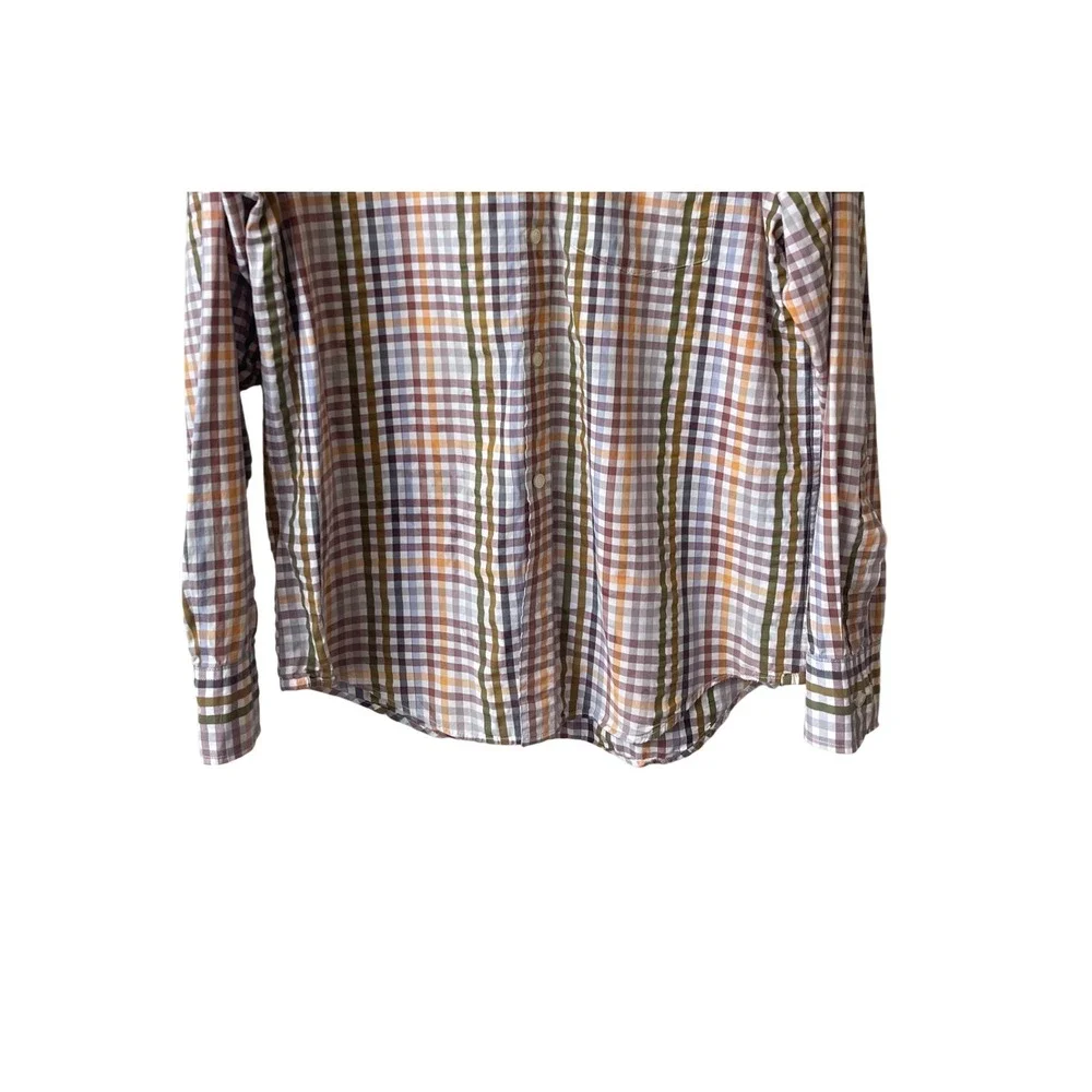 Banana Republic Mens Plaid Button‎ Down Shirt Size M Long Sleeve Cotton Preppy